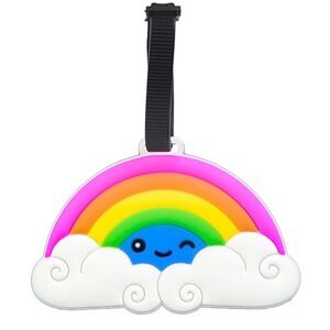 Unbranded Rainbow Luggage Tag Kids OS Multicolor New Silicone Bag ID Charm‎